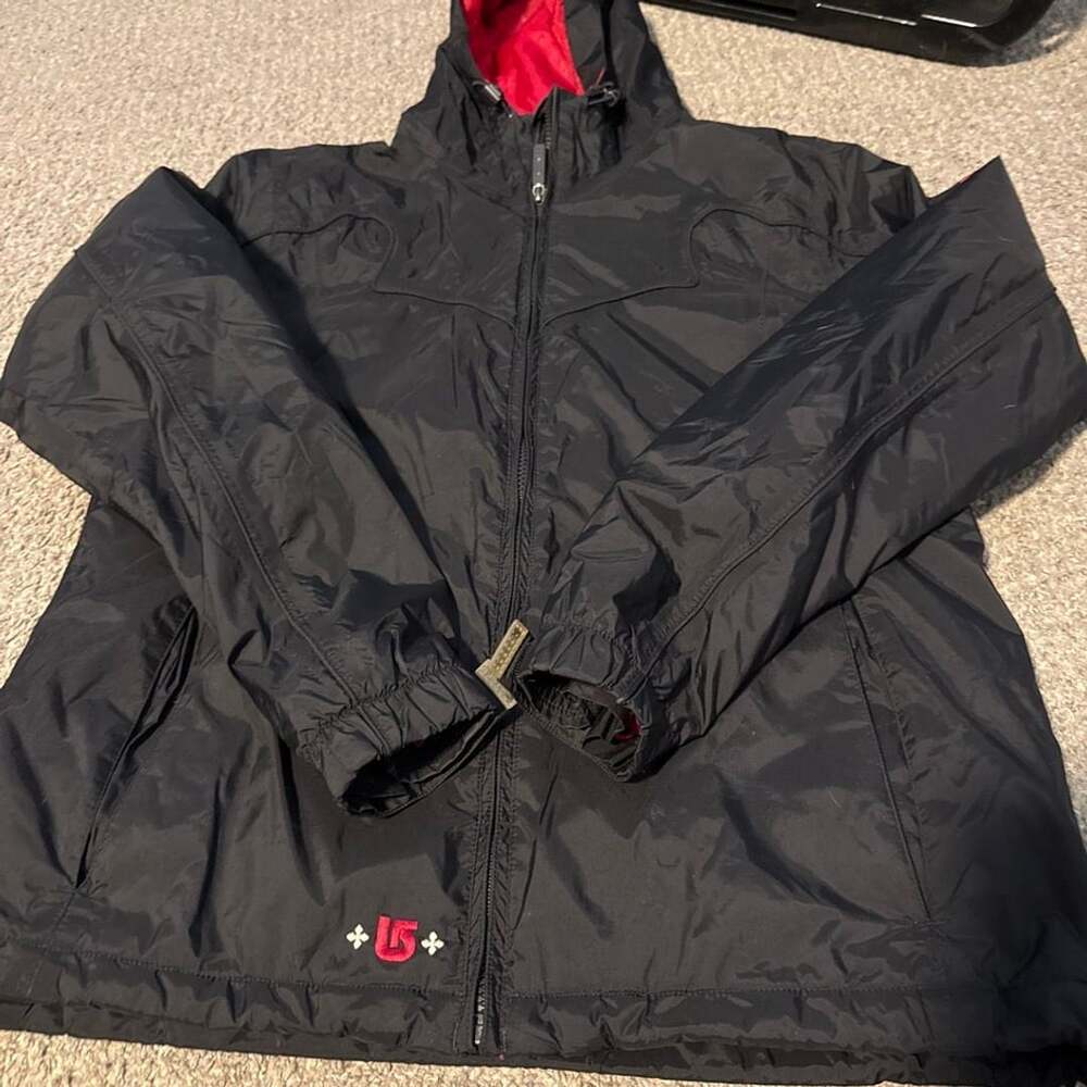 Burton Snowboard Jacket Black Red Women's Size Medium